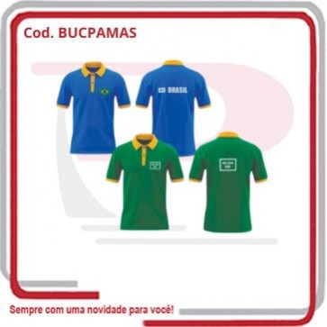 Camiseta Polo Masculina 100% Algodão em Cores