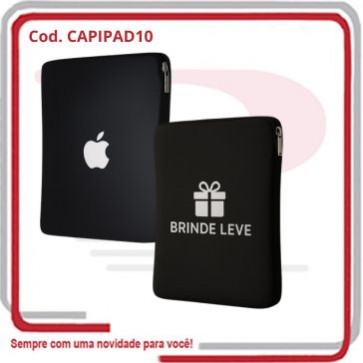 Capa Pasta Ipad Tablet em Neoprene 10 Polegadas 21cm x 26cm .
