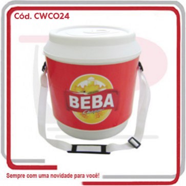 Cooler Isotérmico Maxi 24 a 30 Latas de 350 Ml e Gelo 3 Porta Latas na Tampa ..