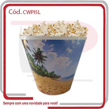 Pipoqueira Balde de Pipocas em PP Capacidade 5 Litros