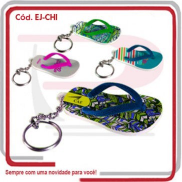 Chaveiro Chinelinho em Látex