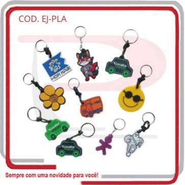 Chaveiro Placa Látex Logo em Relevo Formato Especial