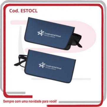 Estojo Porta Óculos Reto em Neoprene 8,5 x16 .
