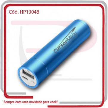 Bateria Power Bank 1.200 MAH Alumínio Redondo .