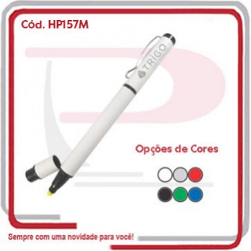 Caneta Marca Texto e Esfero Metal Dark