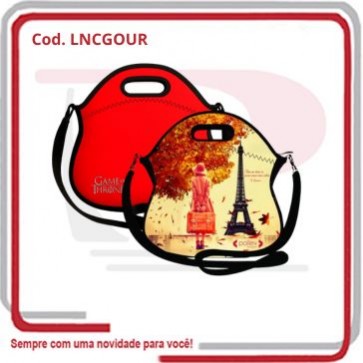 Lancheira Gourmet em Neoprene 31 x 28 x 14 .