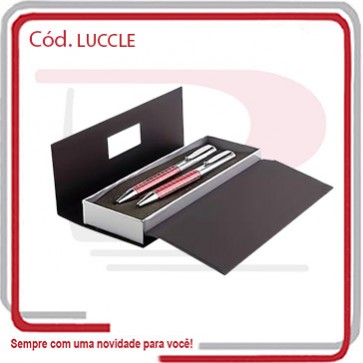 Conjunto Executivo Caneta e Lapiseira Metal c_ Estojo 195490