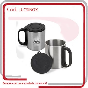 Caneca Silver Inox com Tampa 180 Ml 659632