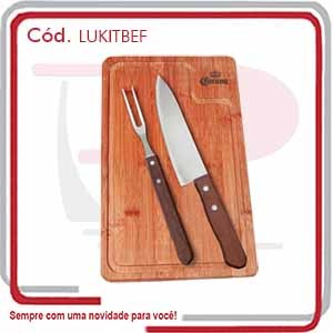 Kit Churrasco 3 Peças Modelo Beef 22x36x2  21404