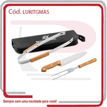 Kit Churrasco Grill Master em Estojo 3 Peças 32381