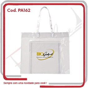 Sacola Praia PVC 0.20 Bolso Interno 45x39