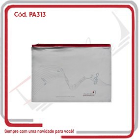 Pasta Envelope Zíper PVC Cristal 0.20 38x28  