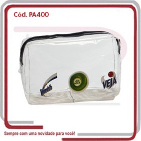 Necessaire PVC Cristal 0.20 18x12x6