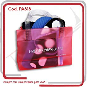 Sacola PVC Cristal 0,40 p_ Embalagem 24x18x8