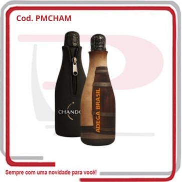 Porta Mini Champagne em Neoprene 9cm x 17cm .