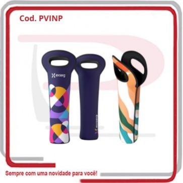 Porta Vinho Premium Neoprene 1 Garrafa Fundo Shark .