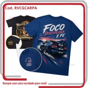Camiseta Gola Careca Redonda em Malha Poliéster, Algodão, PV e PP