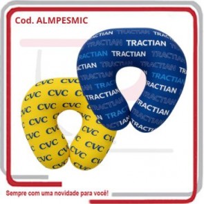 Almofada Pescoço Microfibra Formato U  p_ Viagens 31x33x9 ....