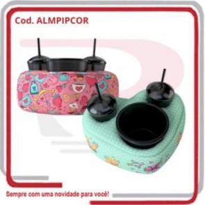 Almofada Porta Pipoca Coração Dia dos Namorados 33,5x41 .