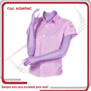 Camisa Social em Tricoline PA Feminino Manga Curta