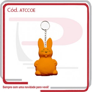 Chaveiro Anti Stress Modelo Coelho em Vinil ..