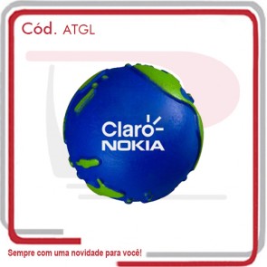 Anti Stress Modelo Globo c_ Relevo Bicolor em Vinil ..