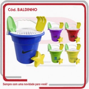 Baldinho de Praia em Plástico Kit 5 Peças ..