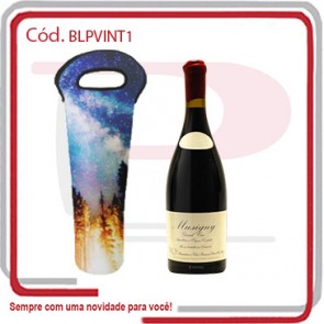 Porta Vinho Premium Neoprene 1 Garrafa Fundo Shark PVINP