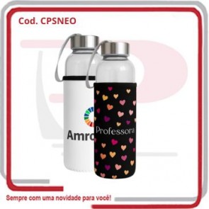 Capa p_ Squeeze de Vidro em Neoprene 15cm x 6,5cm .
