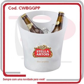 Balde de Gelo Garrafas Alça Vasada em PP 4,5 lts.