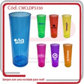 Copo Long Drink em PS Cores Cristal 330 Ml ...