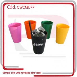 Copo Multi Uso 400 Ml em PP Cores Sólidas  FORA DE LIMHA
