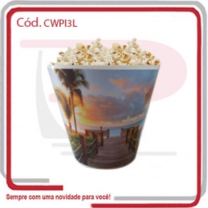 Pipoqueira Balde de Pipocas em PP Capacidade 3 Litros