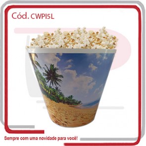 Pipoqueira Balde de Pipocas em PP Capacidade 5 Litros