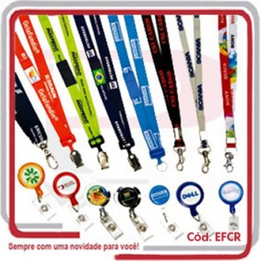 Porta Crachá Roller Clip Retrátil em ABS 20 mm 