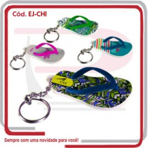 Chaveiro Chinelinho em Látex
