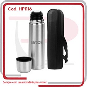 Garrafa Térmica Aço Inox 500 Ml com Capa