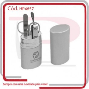 Kit Manicure 4 Peças Estojo Alumínio                    