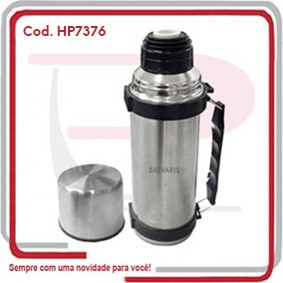 Garrafa Térmica Inox Alça 1 Litro