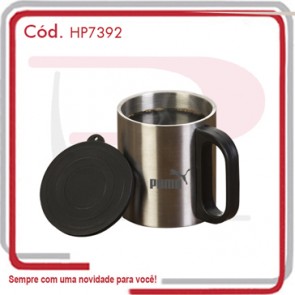 Caneca Corpo em Aço Inox Tampa 180 Ml