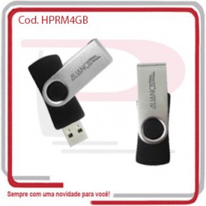 Pen Drive Giratório Aço Escovado 4 GB