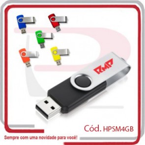 Pen Drive Giratório Alumínio 4 GB Color