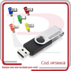Pen Drive Giratório Alumínio 8 GB Color
