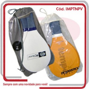 Frescobol Raqueteira Tipo Sacochila em TNT_PVC 24x46.