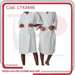 Roupão Malibú Unissex Felpa Dupla Bordado Quimono G 260 g_m² -