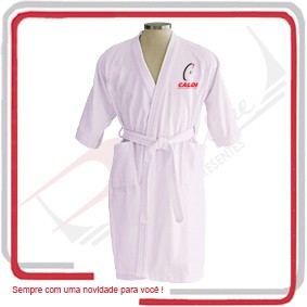 Roupão Santorini Unissex Veludo Quimono Bordado G 280 g_m² -