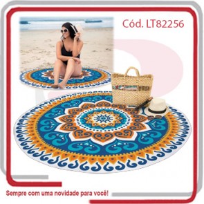 Toalha Praia Redonda Veludo Transfer 1,55 Mt 280 g _m² -