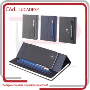 Caderno Capa Ecológica Script Plus c_ Suporte p_ Celular  48504