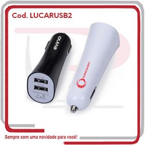 Carregador Adaptador USB Duplo Carro HP _ 15748 