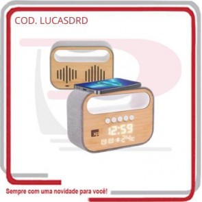 Caixa de Som Dockstation Relógio Digital Multi Funções